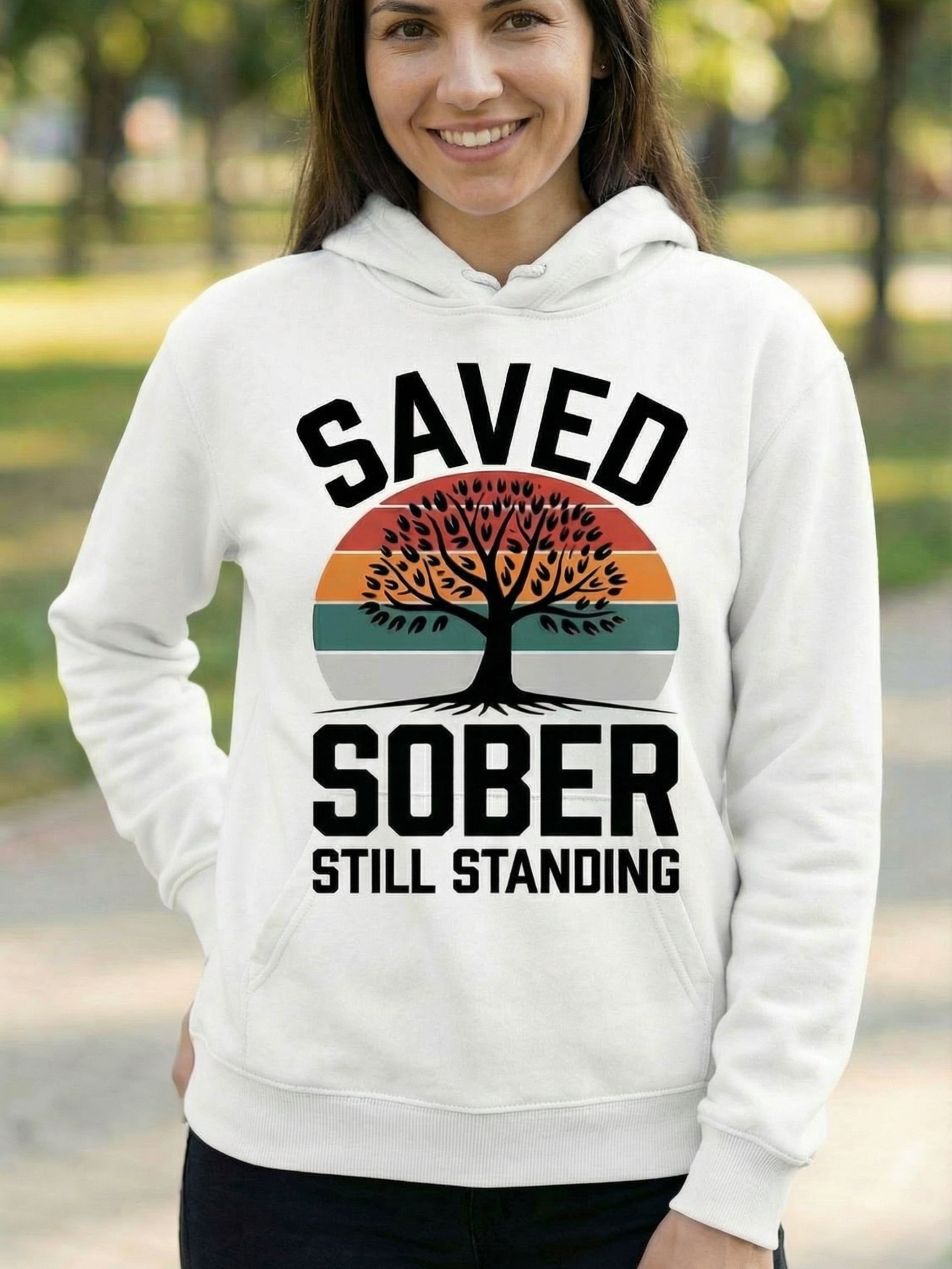 Saved. Sober. Premium Hoodie